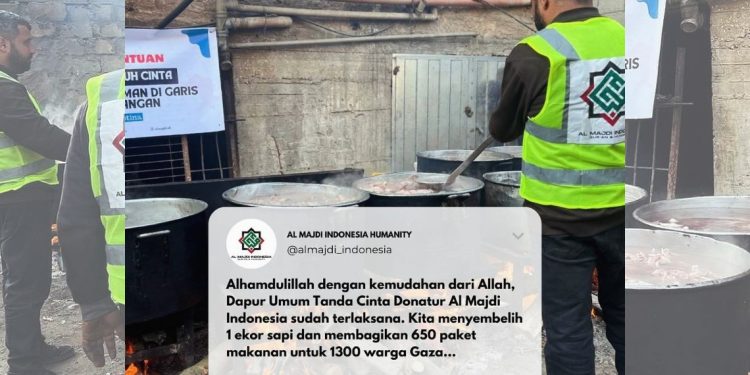 Distribusi Bantuan 650 Paket Makanan untuk Warga Gaza