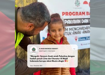 Distribusi Bantuan Pakaian Hangat Untuk Anak-anak Palestina