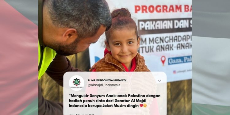 Distribusi Bantuan Pakaian Hangat Untuk Anak-anak Palestina