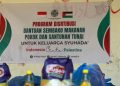 penyaluran bantuan Sembako Makanan Pokok dan Santunan Tunai