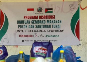 penyaluran bantuan Sembako Makanan Pokok dan Santunan Tunai